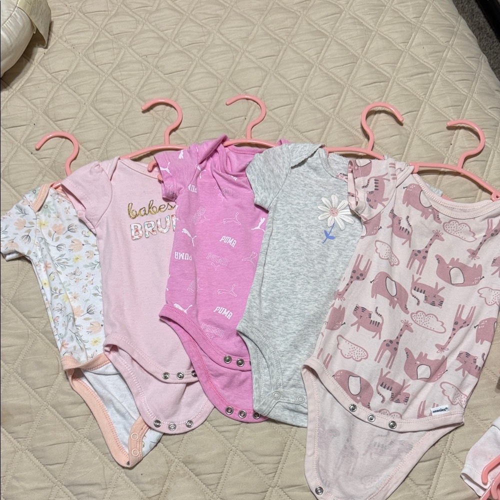 Assorted Pink and Gray Kids One Pieces